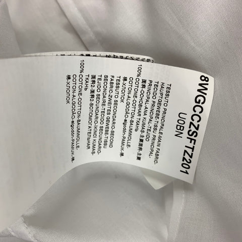GIORGIO ARMANI Size XL White Cotton Tuxedo Long Sleeve Shirt