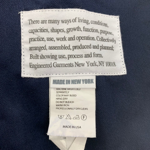 ENGINEERED GARMENTS Size L Indigo Cotton Patch Pockets Jacket