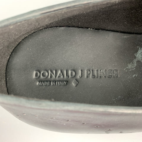DONALD J PLINER Size 10.5 Black Leather Slip On Loafers