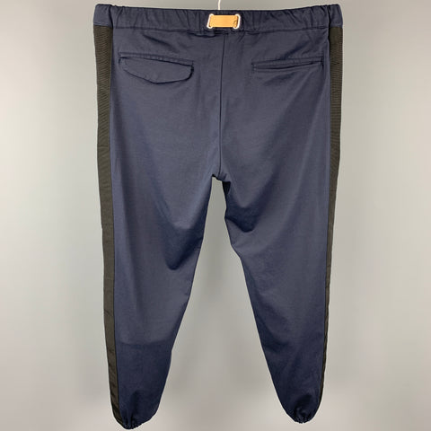 WHITESAND Size 34 Navy Cotton Blend Cuffed Casual Pants