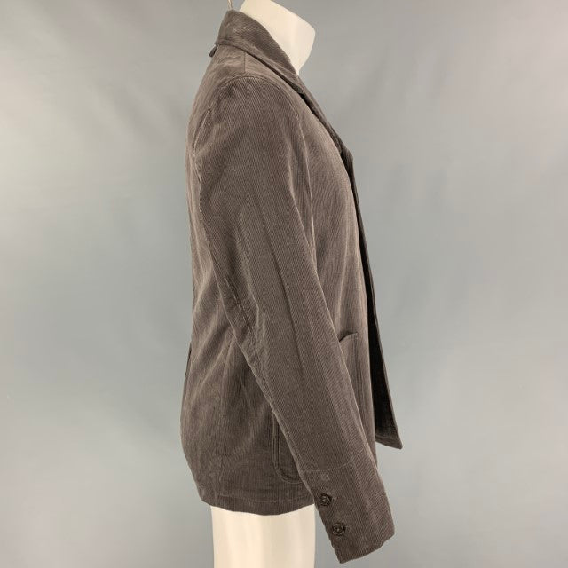 BLACK FLEECE Size M Gray Corduroy Cotton Jacket