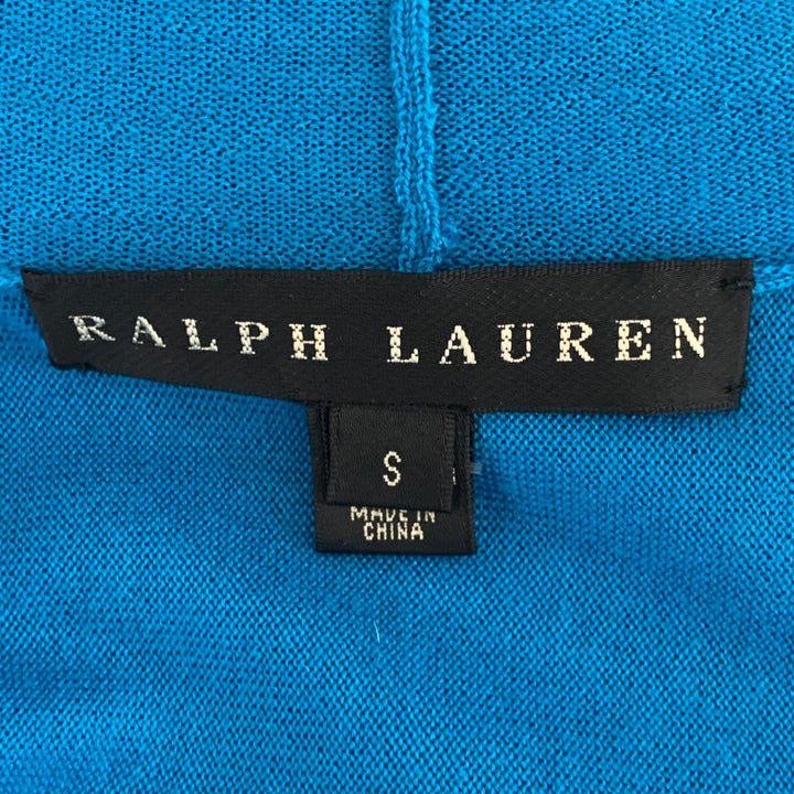 BLACK LABEL RALPH LAUREN Size S Blue Cashmere  Silk Knitted Cardigan