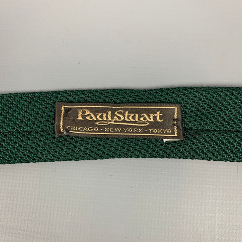 PAUL STUART Green Textured Silk Tie
