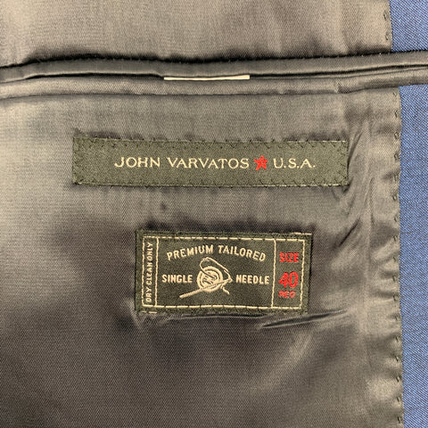 JOHN VARVATOS * U.S.A. Size 40 Navy Wool Notch Lapel Suit