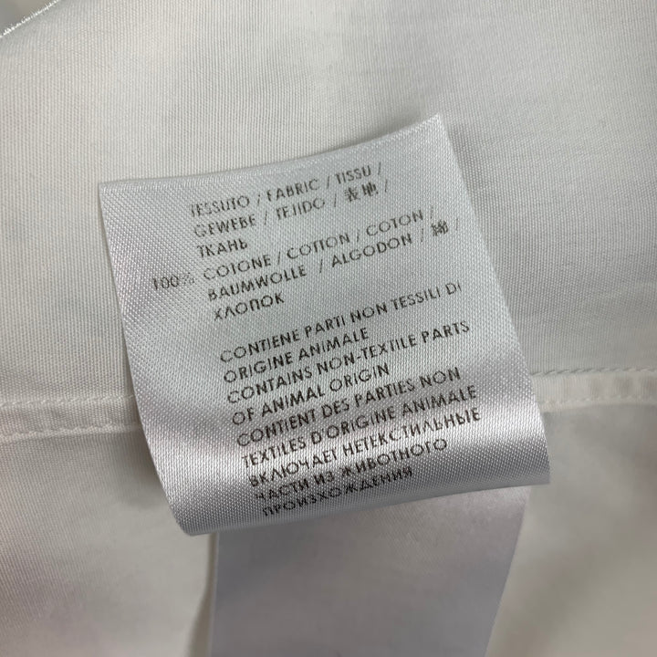 ALEXANDER MCQUEEN Size M White Gold Cotton Button Down Long Sleeve Shirt