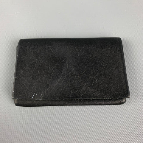 Portefeuille Origami en cuir noir M.A+