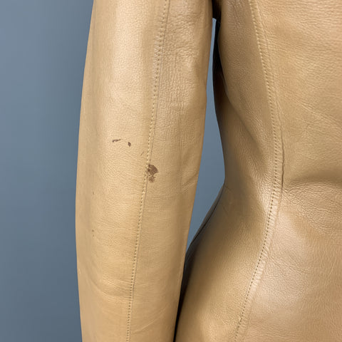 RALPH LAUREN Size 10 Tan Calf Leather Blazer