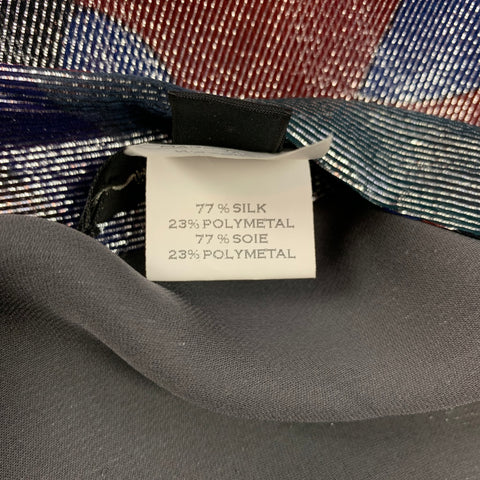 MARC JACOBS Size 10 Multi-Color Abstract Print Silk Blend Blouse