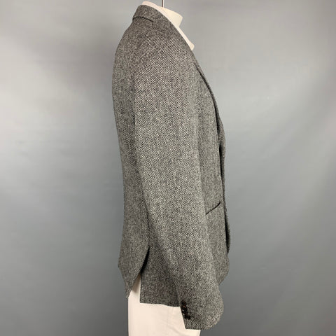 SCOTCH AND SODA Size 44 Grey & Black Wool / Nylon Sport Coat