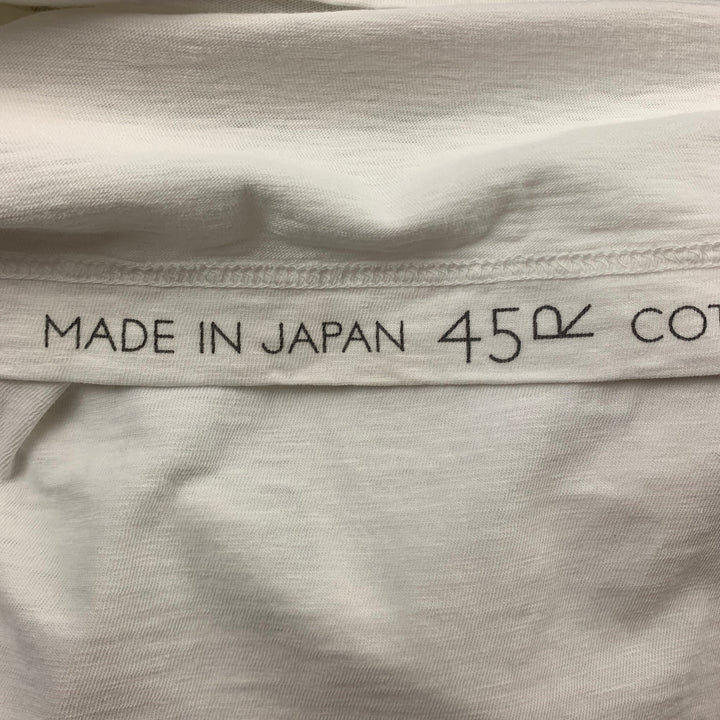 45rpm Size L Brown & White Ombre Cotton Crew-Neck T-shirt