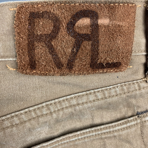 RRL by RALPH LAUREN Size 29 Tan Cotton Button Fly Casual Pants