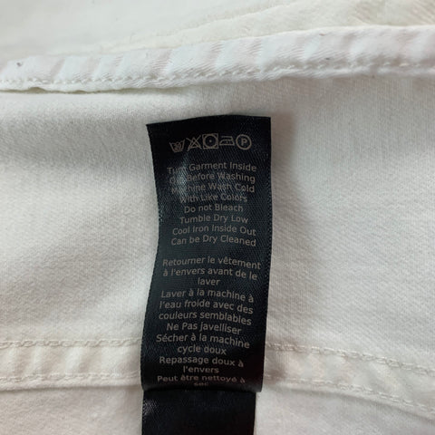 JOHN VARVATOS Size M Off White Cotton Polyester Trucker Jacket