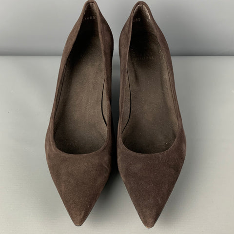 STUART WEITZMAN Talla 9.5 Zapatos de tacón de gatito de ante marrón