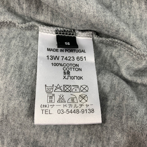 GIVENCHY Size S Grey Black Graphic Cotton T-shirt