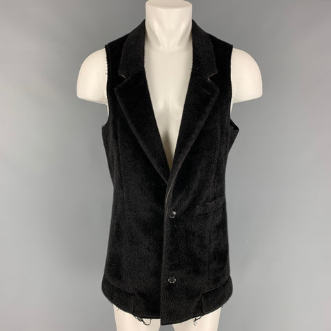 COMME des GARCONS HOMME PLUS Size M Black Polyester Faux Fur Vest Jacket