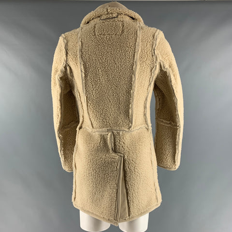 MAISON MARTIN MARGIELA Taille S Manteau en fausse fourrure unie beige