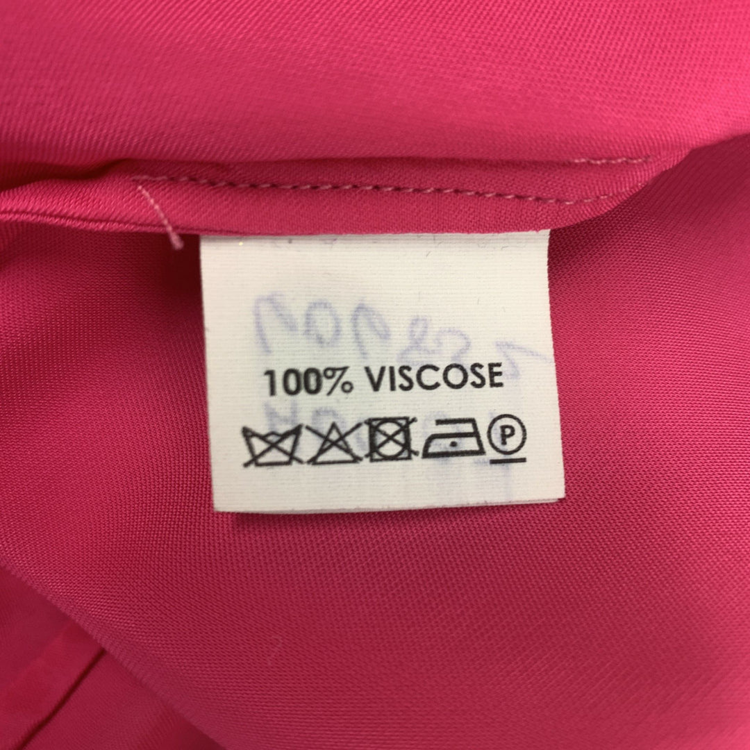 DRIES VAN NOTEN Size XS Pink Viscose Camp Shirt