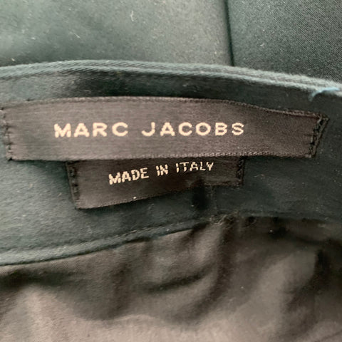 MARC JACOBS Talla 32 Pantalón de vestir con bragueta y cremallera de elastano y algodón verde