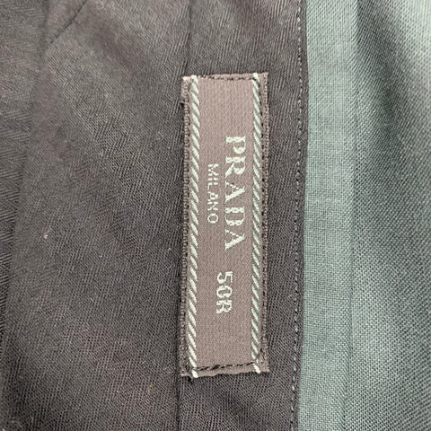 PRADA Size 34 Forest Green Wool / Mohair Zip Fly Dress Pants
