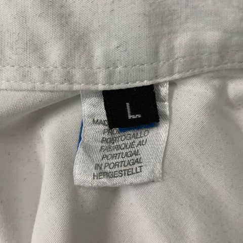 PAUL SMITH Size L Solid Cotton Button Up  White Long Sleeve Shirt