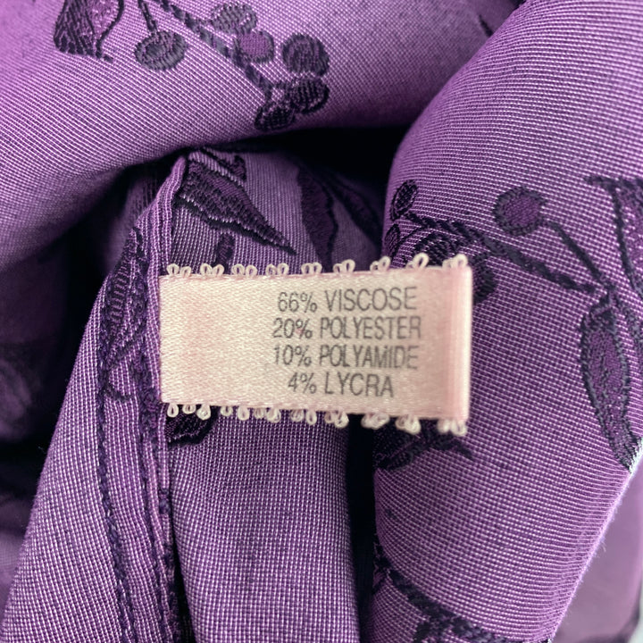 VOYAGE Size 4 Purple Viscose Floral Pencil Skirt