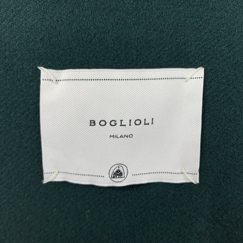 BOGLIOLI Size 38 Forest Green Wool Nylon Double Breasted Peacoat