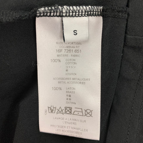 GIVENCHY Size S Black Applique Cotton Oversized T-shirt