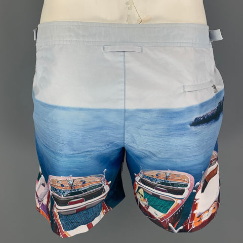 ORLEBAR BROWN Size 34 Multi-Color Boats Side Tabs Swim Trunks