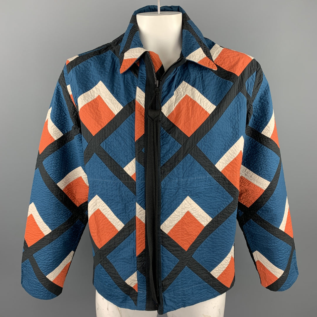 CRAIG GREEN Size L Multi-Color Quilted Cotton Zip Up Jacket