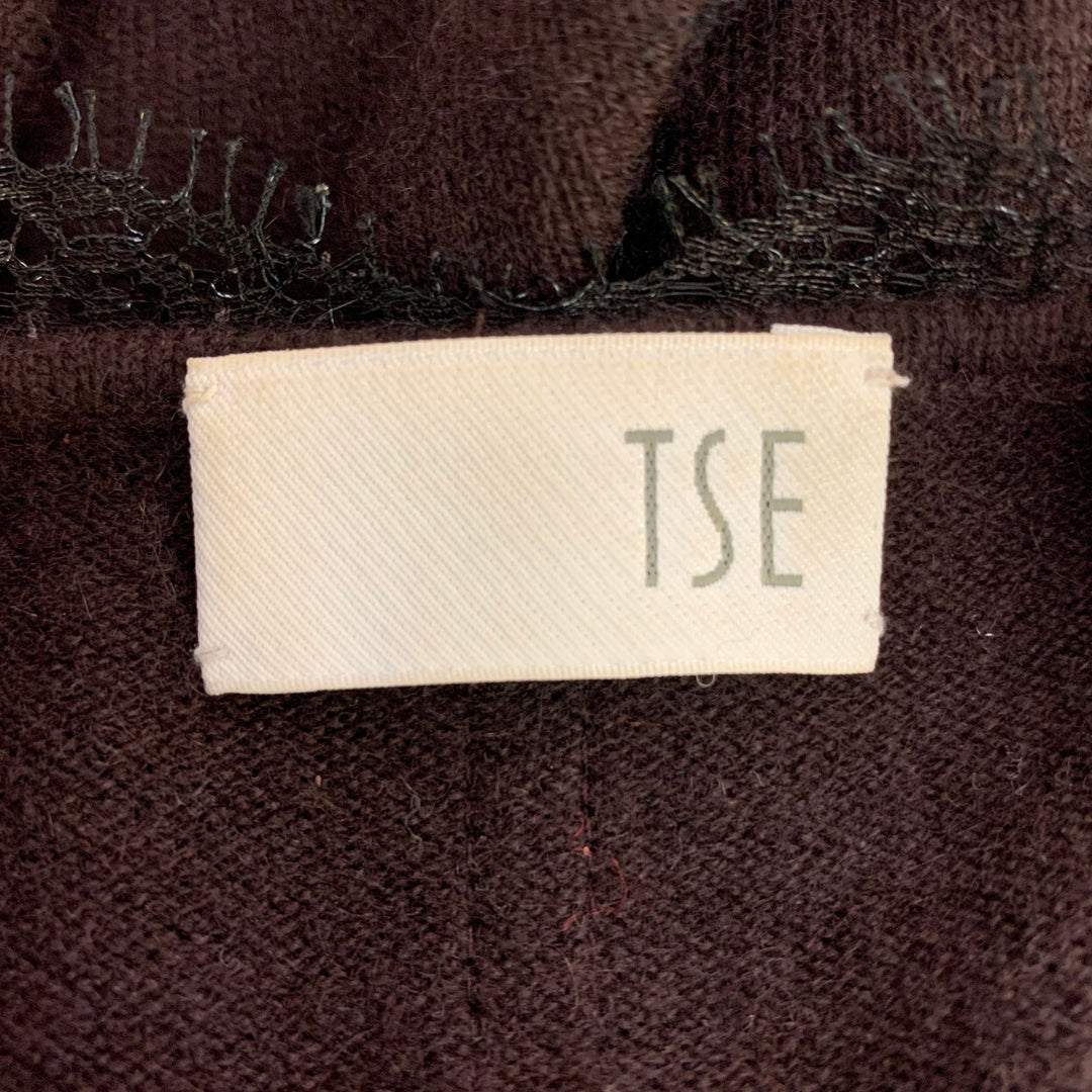 TSE Size S Brown Black Cashmere Cardigan