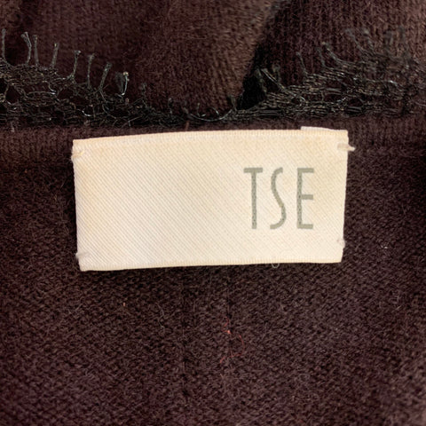 TSE Size S Brown Black Cashmere Cardigan