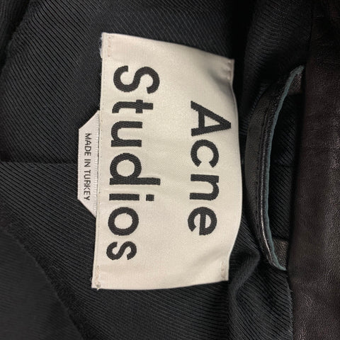 ACNE STUDIOS Size 44 Black Lazlo Leather Bomber Jacket
