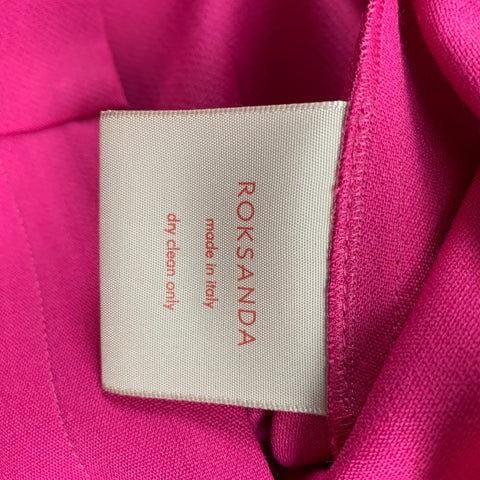 ROKSANDA Size 6 Pink Viscose Blend Cuffed Dress Pants