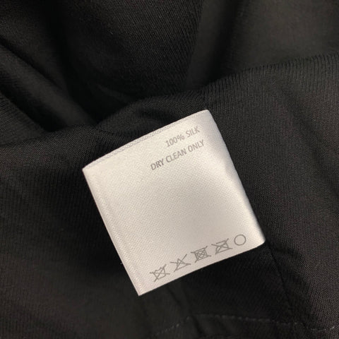 KAAREM Size S Black Silk Cropped Blouse