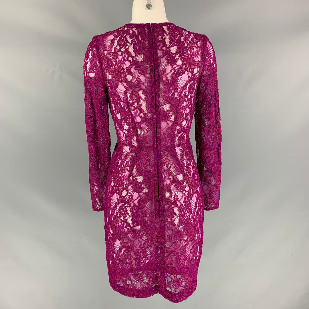SONIA RYKIEL Size 2 Purple See Through Dress