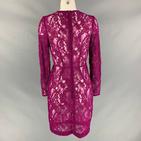 SONIA RYKIEL Talla 2 Vestido transparente morado