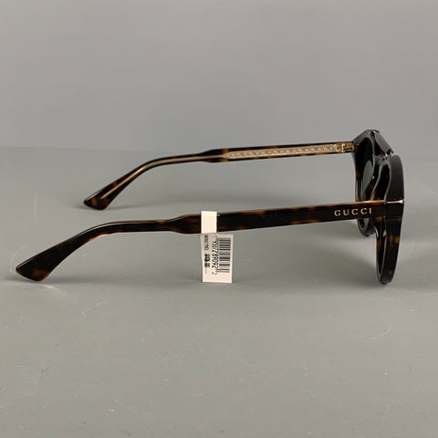 GUCCI Brown Tortoise Shell Acetate Sunglasses & Eyewear