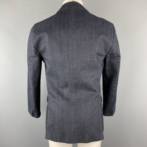 MY CONTEMPORARY 40 Regular Indigo Denim Notch Lapel  Single Breasted Sport Coat
