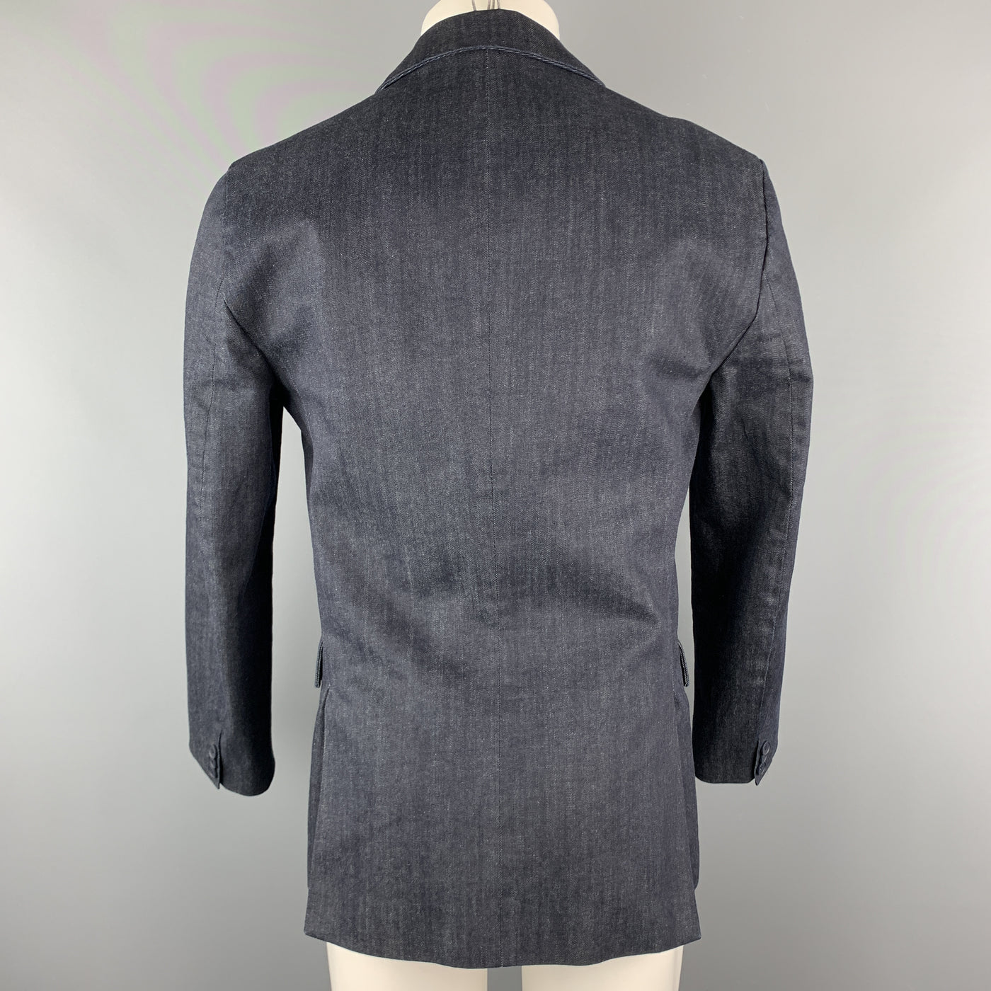 MY CONTEMPORARY 40 Regular Indigo Denim Notch Lapel  Single Breasted Sport Coat