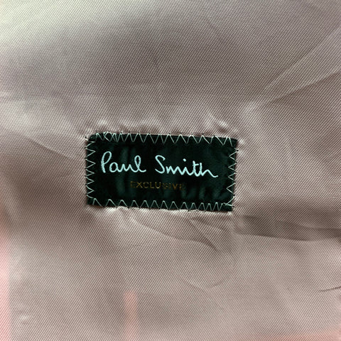 PAUL SMITH Size 42 Navy Wool / Mohair Shawl Collar Vest