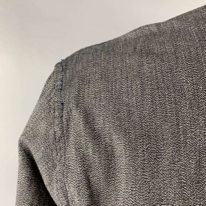 Manteau de sport à revers cranté en coton gris taille L 45 tr/min