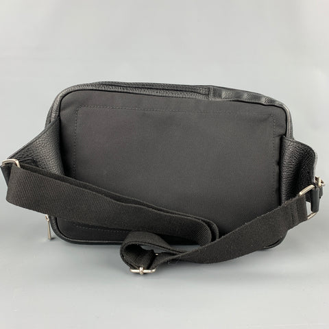 BARNEY'S NEW YORK Size One Size Black Pebble Grain Leather Crossbody Bag