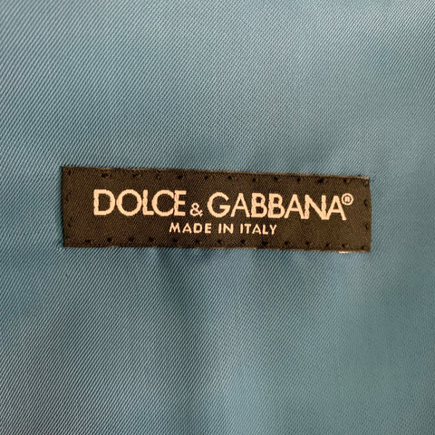 DOLCE & GABBANA Size 46 Iridescent Wool &  Mohair Buttoned Vest