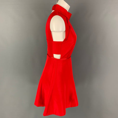 CAMILA AND MARC Size 4 Red Polyester A-Line Above Knee Dress