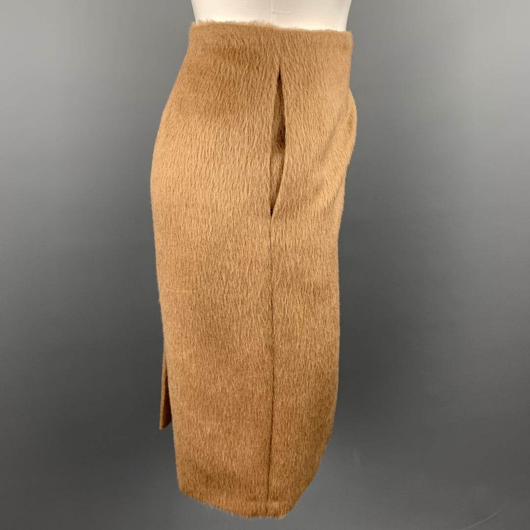 SUSAN GRAF Size 10 Tan Camel Hair Pencil Skirt