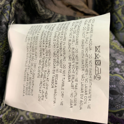 ETRO Size 44 Black Grey Paisley Wool Blend Single breasted Sport Coat