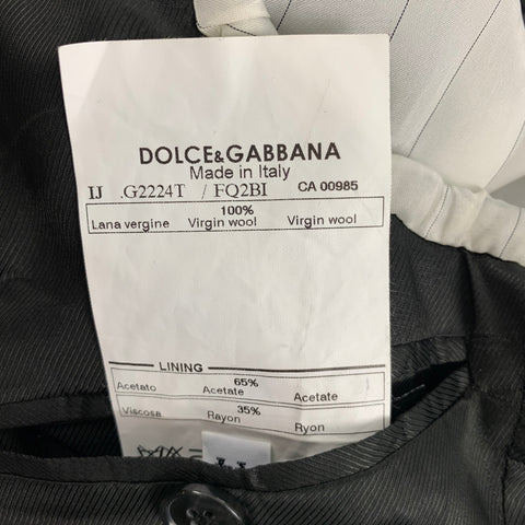 DOLCE & GABBANA Size 34 Grey & Black Glenplaid Wool Notch Lapel Sport Coat