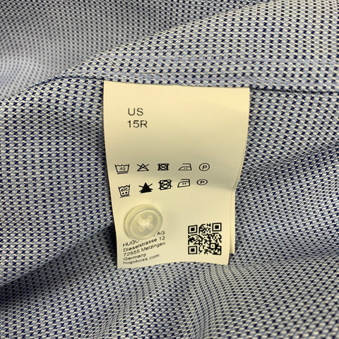 BOSS by HUGO BOSS Light Blue Cotton Button Down Long Sleeve Shirt