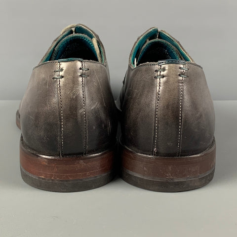 Zapatos con cordones de cuero degradado gris talla 12 de TED BAKER