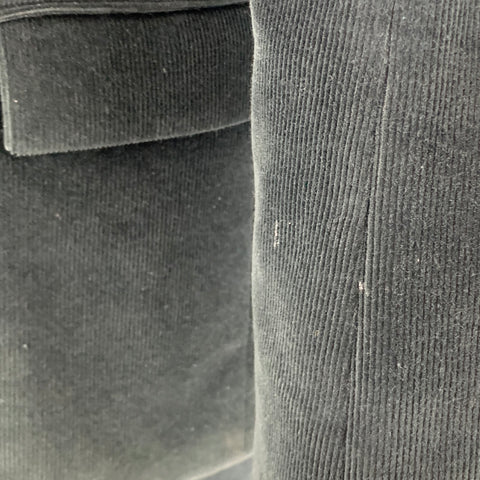 MARC JACOBS Size 40 Black Corduroy Cotton Notch Lapel Suit